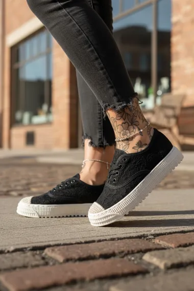 Espadrile dama casual negre Y601 T55-2